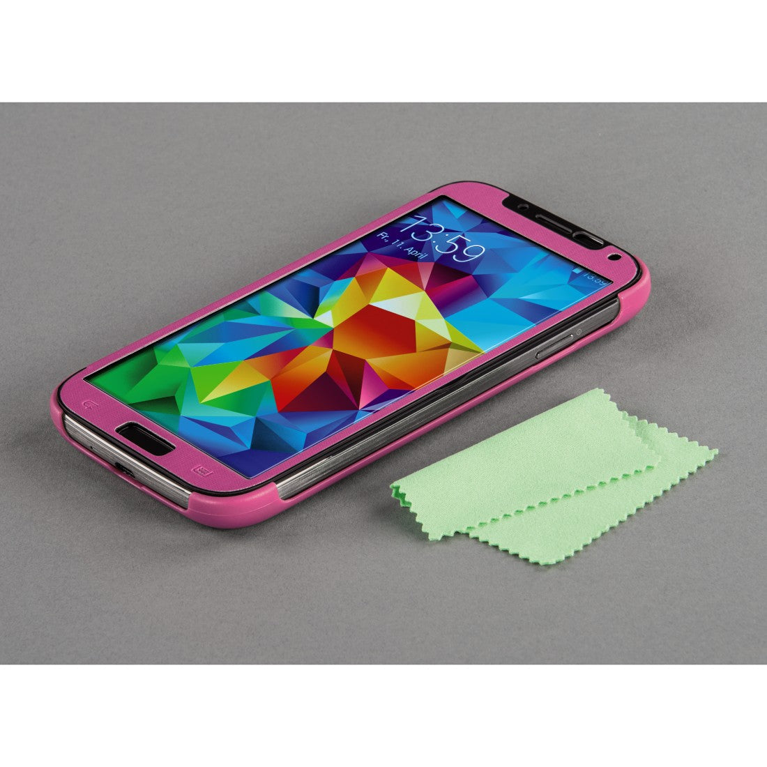 HAMA 134107 حافظة كتابية "Mirror" لهاتف Samsung Galaxy S5 (Neo)، وردي/فضي