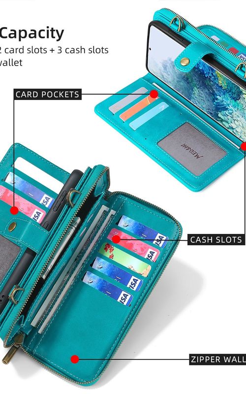 PU Leather Wallet Case Multifunction Magnetic Phone Case For iPhone 13 14