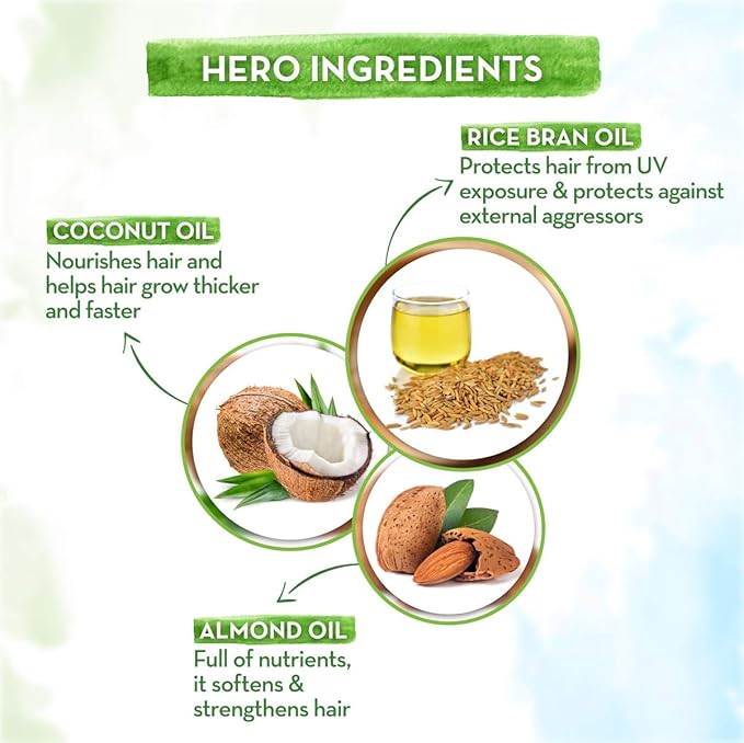 زيت الشعر من Mamaearth بزيت نخالة الأرز وجوز الهند للشعر التالف والجاف والمجعد – 150 مل