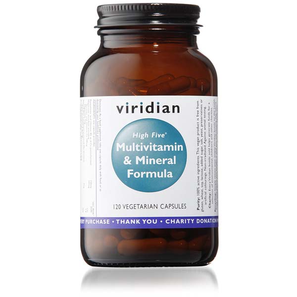 Viridian HIGH FIVE Multivit & Mineral Formula 120 Veg Caps