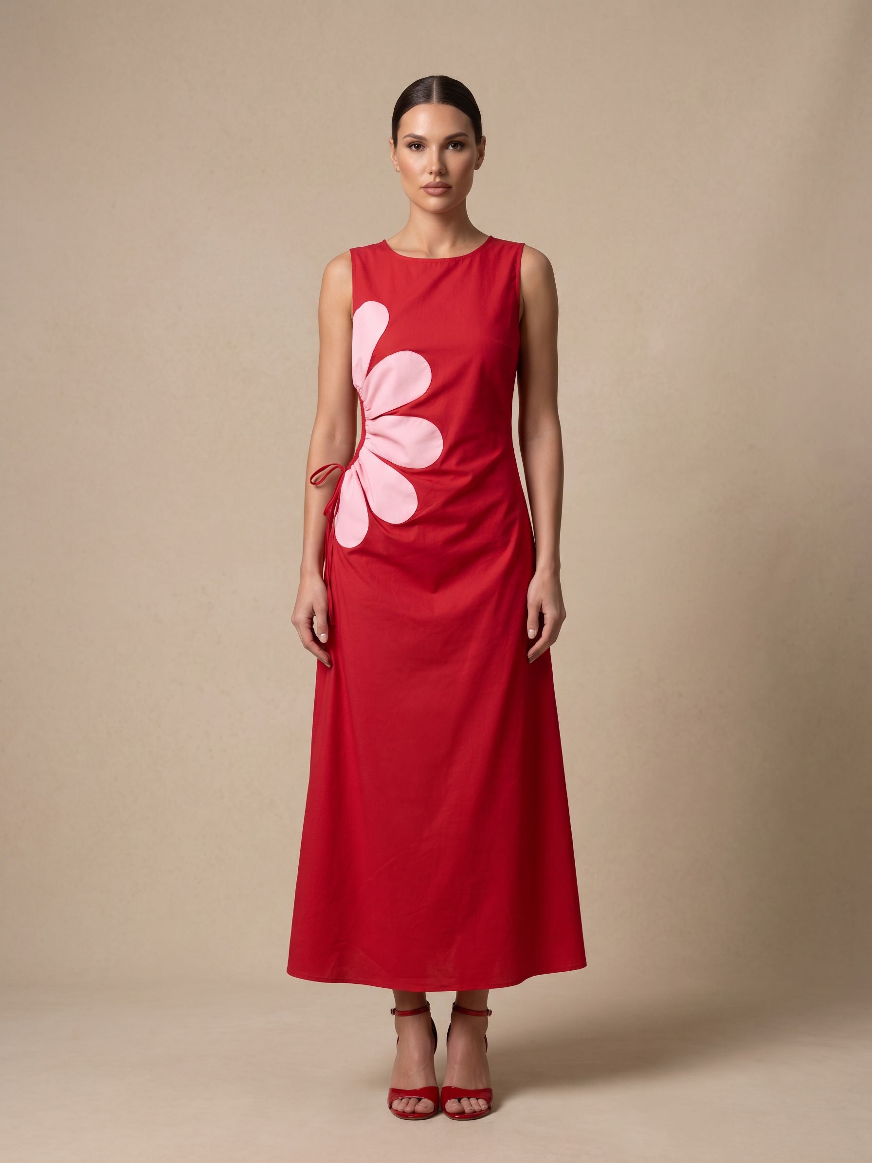 Tendresse Boutique Red Floral Sundress