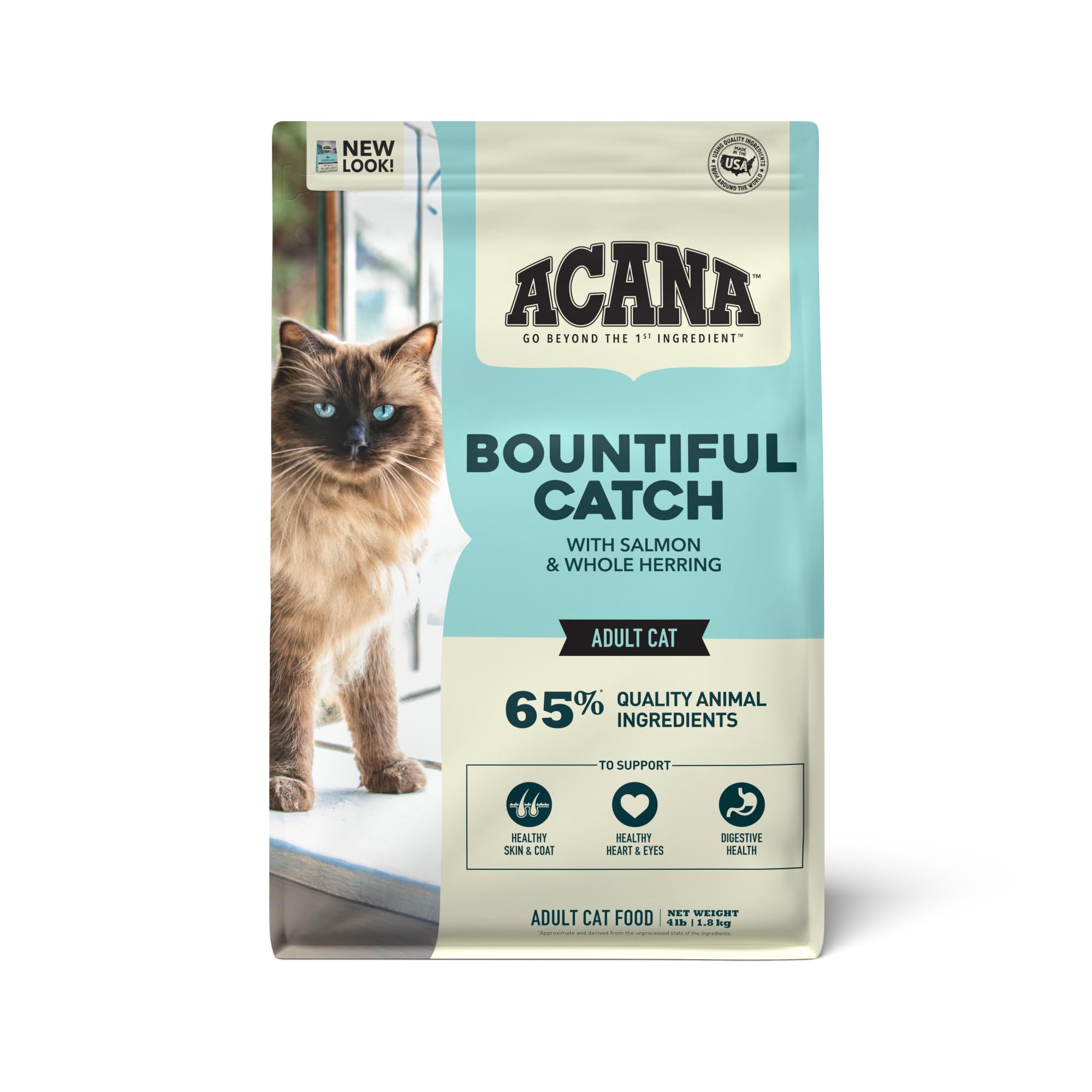 Acana Bountiful Catch Salmon With Whole Herring Adult Dry Cat Food 1.8KG