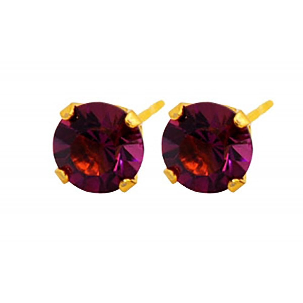 Caflon Fashion Gp Amethyst Tiffany Earring, 6mm