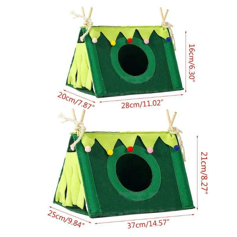 Small Pet Nest Rabbit Felt Tent Hamster Hideout House Guinea Pig Cage Chinchillas Bed Animal Tunnel