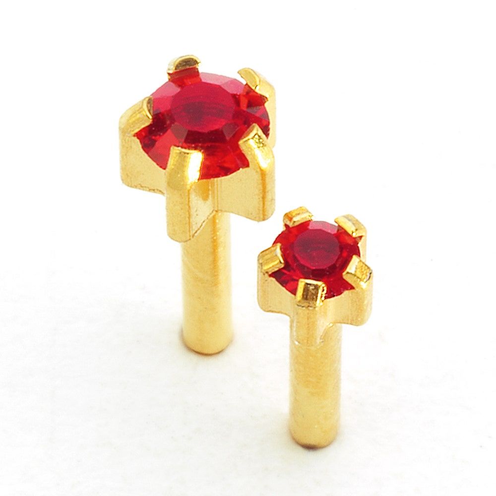 Caflon Singles Clawset, Ruby Gold Plated Earring