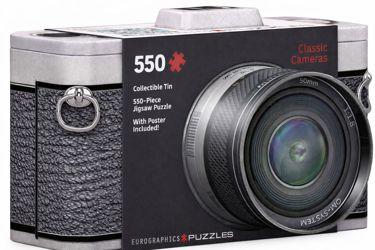 Classic Cameras 550 Piece Puzzle In A Collectible Tin