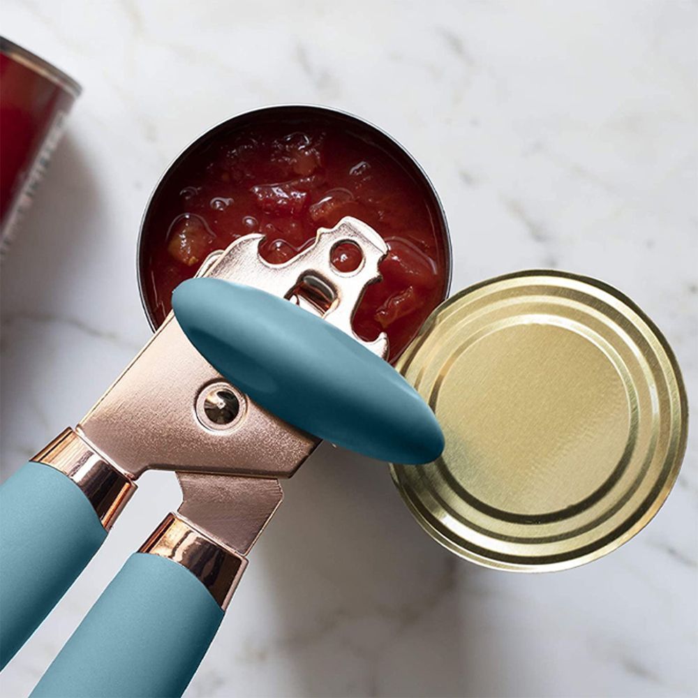 Manual Can Opener With Anti Slip Grip Handheld Smooth Edge Ergonomic