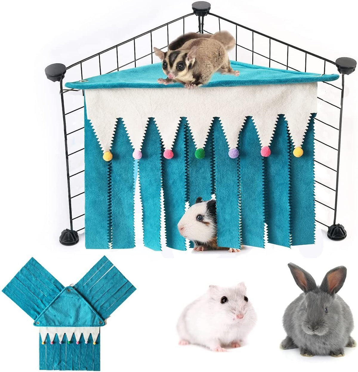 Pets Hammock Small Animal Hanging Bed Hideout Nest Tent For Hamster Guinea Pig Chinchilla