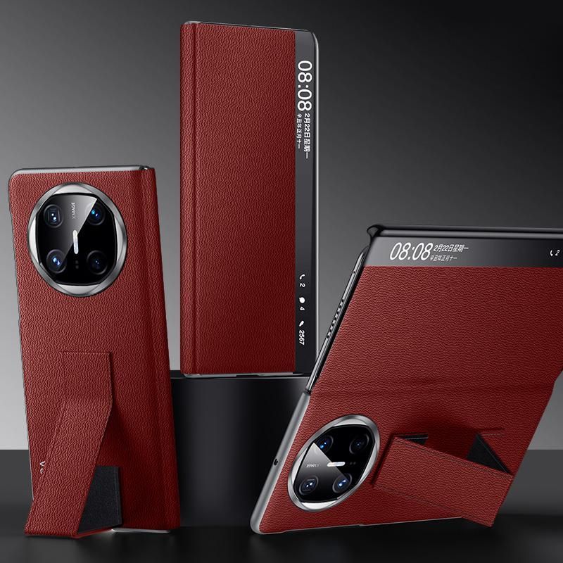Smart View Window Leather Phone Case For Huawei Mate X6