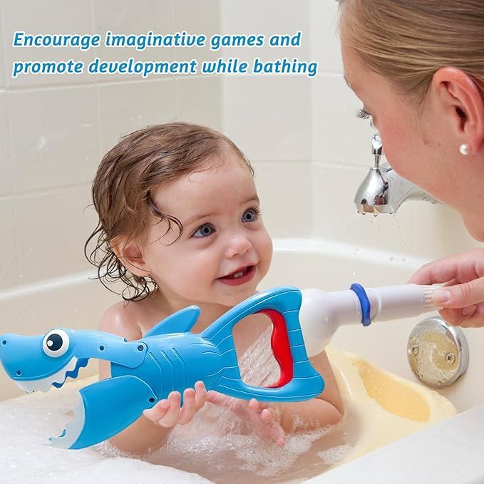 Toddlers Bath Toys Shark Grabber Swimming Pool Bathtub Toys for Kids Ages 3-8