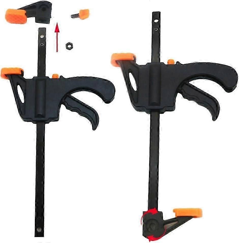 4-in-1 Ratchet Bar Clamp with Quick Release, Heavy Duty Alloy Hand Tool for DIY Carpentry and Woodworking Projects, Adjustable Pressure Design