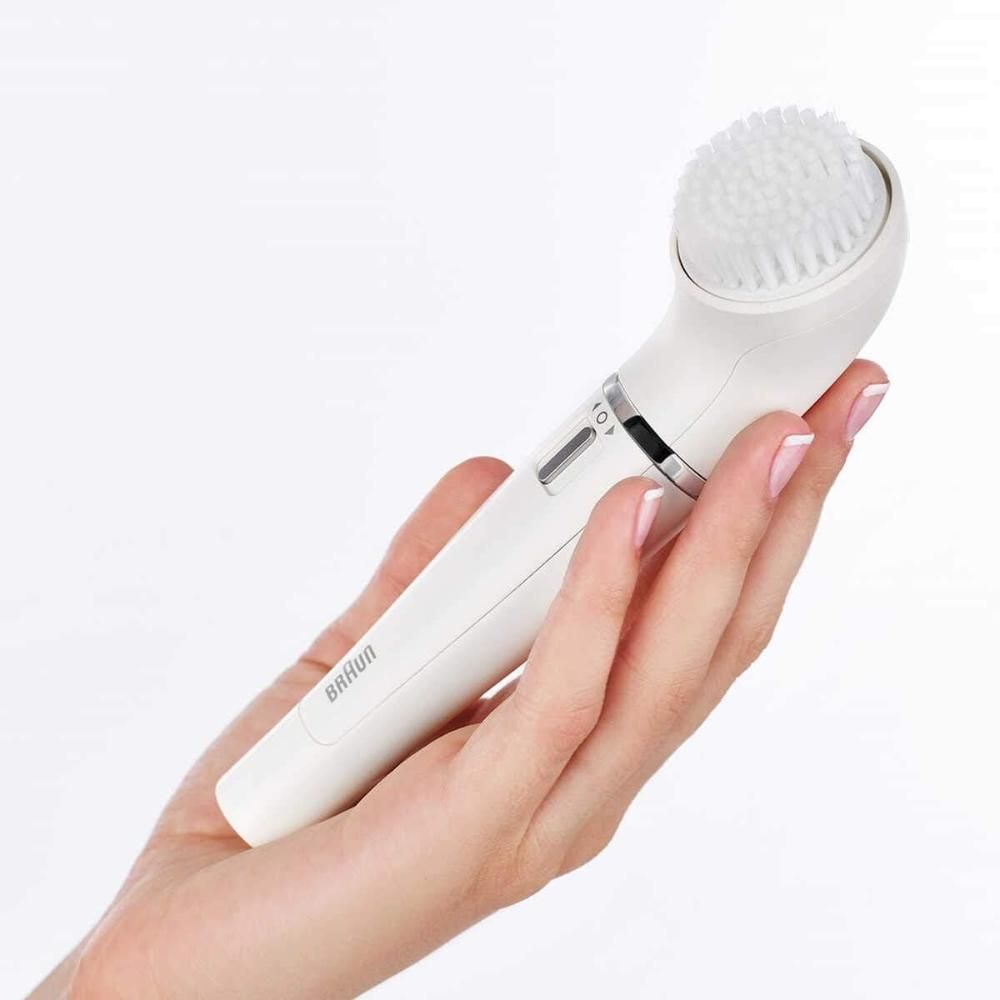 Braun Face 810 Facial Epilator And Cleaning Brush System, White