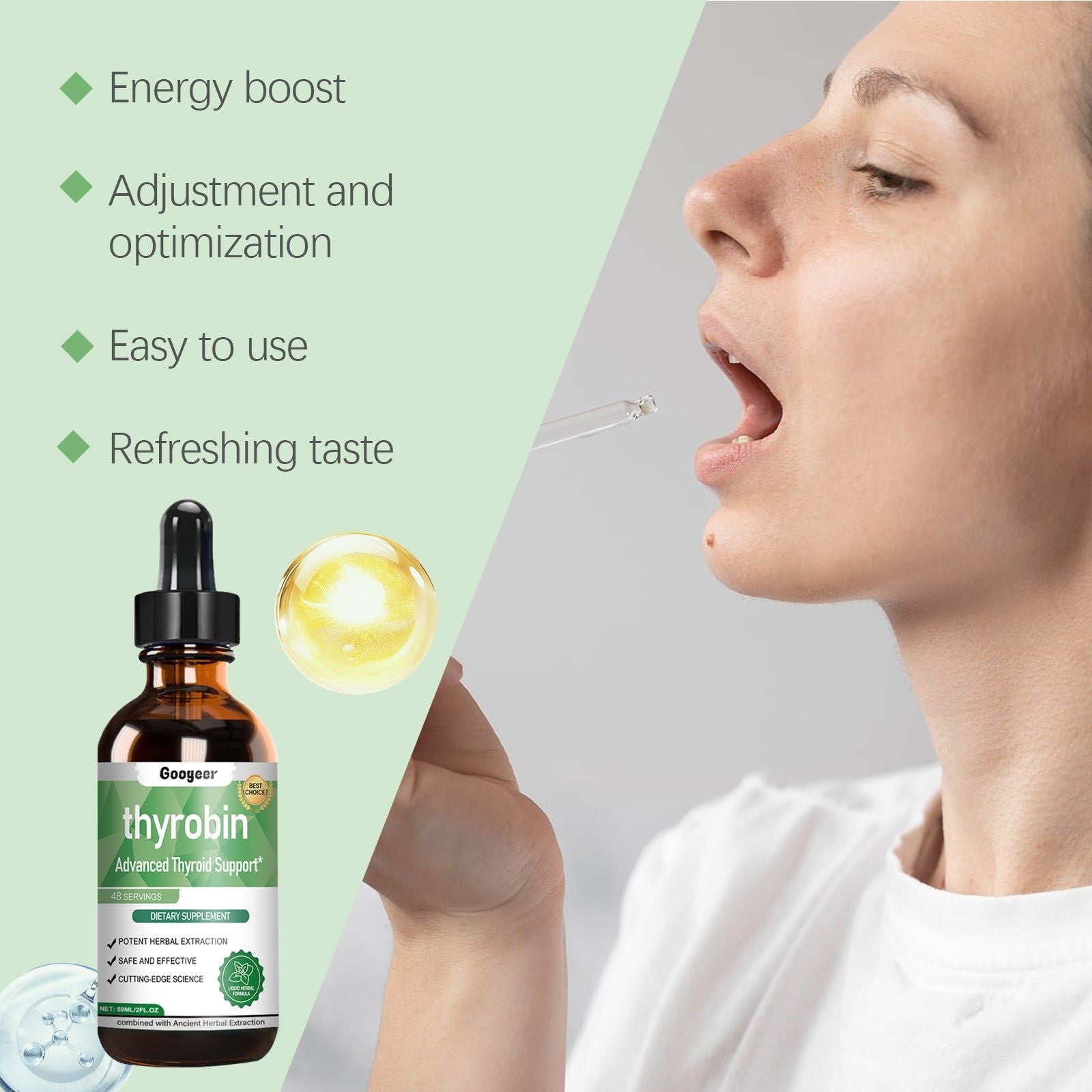 Boost Your Body Care, Energy & Vitality with Chinese Herbal Supplements, 1-2 Drops Daily ,59ml