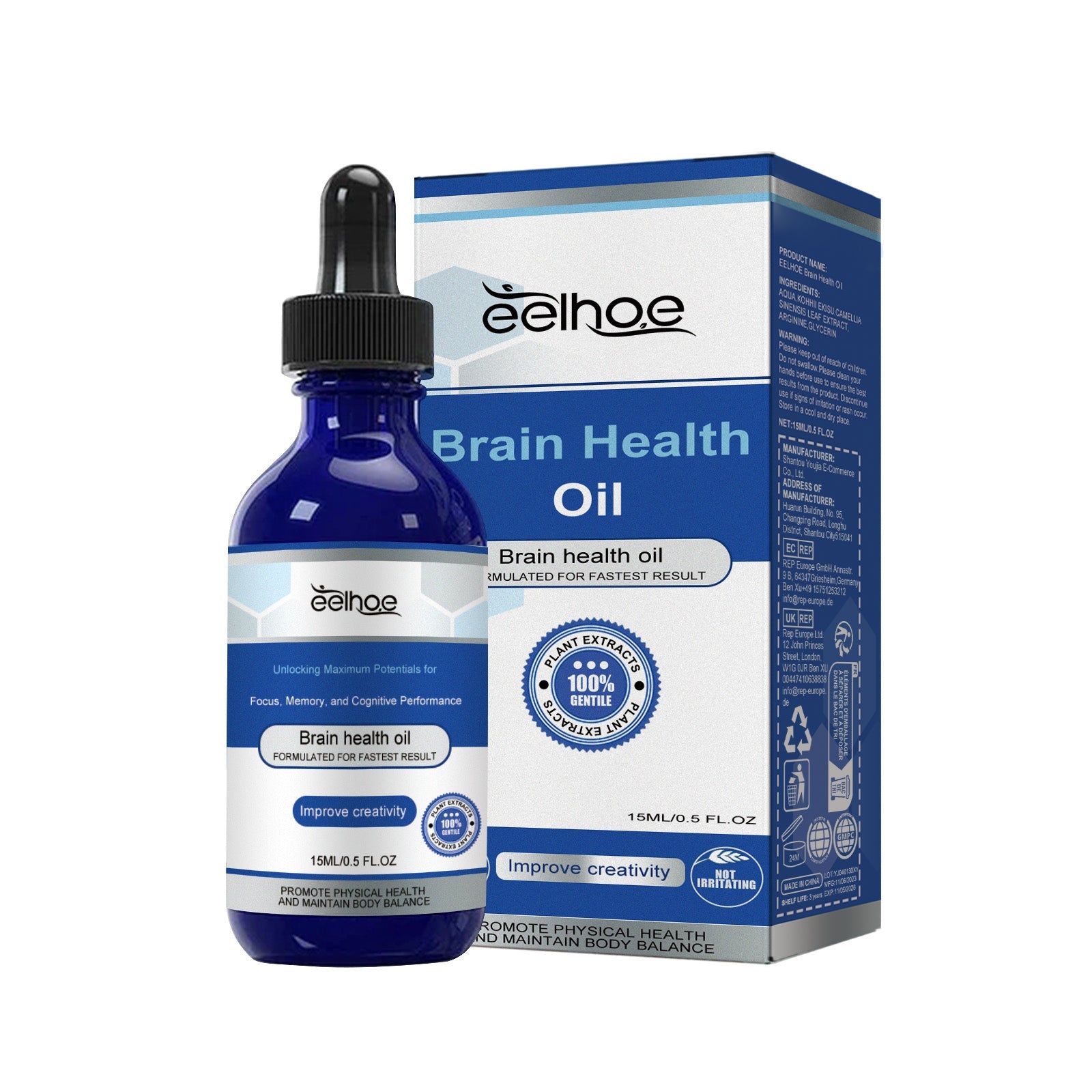 Body Care Essential Oil, Stress Relief, Mental Clarity, Relaxation, Natural Wellness ,15ml