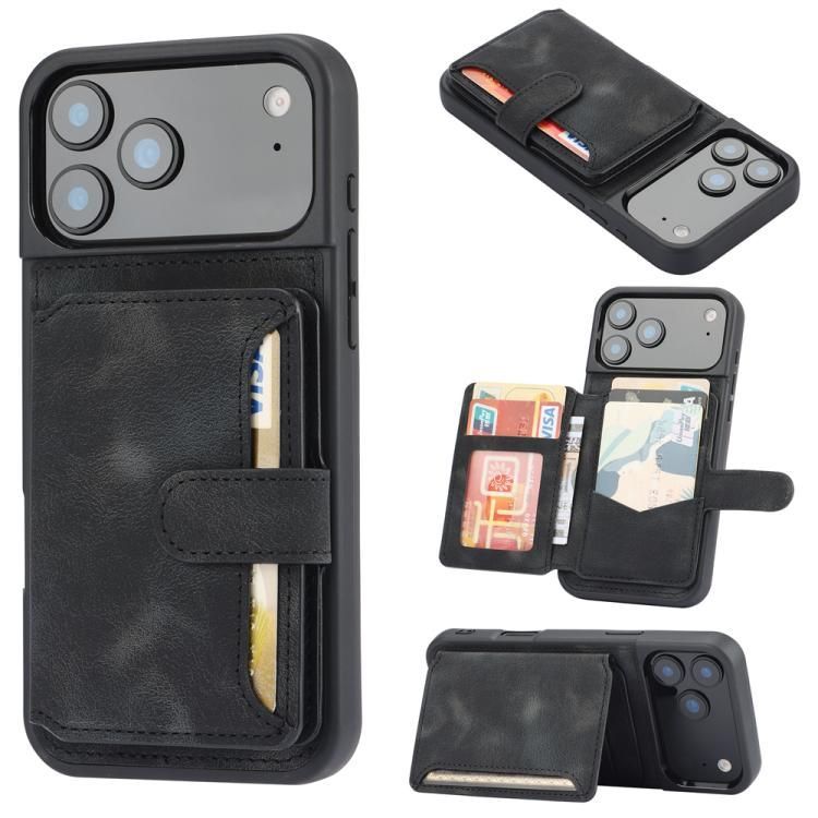 For iPhone 18 Pro Max / iPhone 17 Pro Max Skin Feel Dream RFID Anti-theft PU Card Bag Phone Case