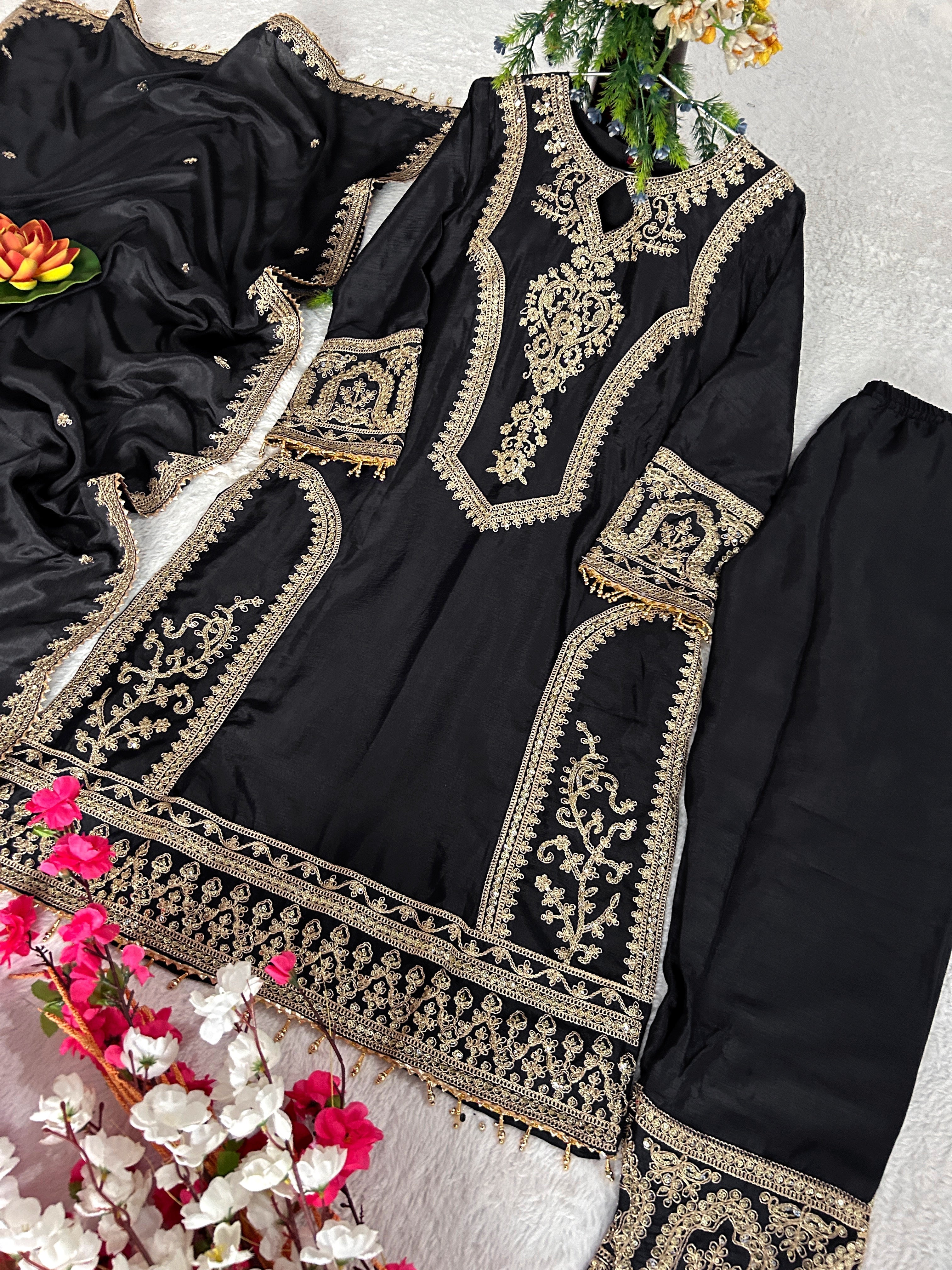 Party Wear Beautiful Top-Bottom And Fancy Dupatta