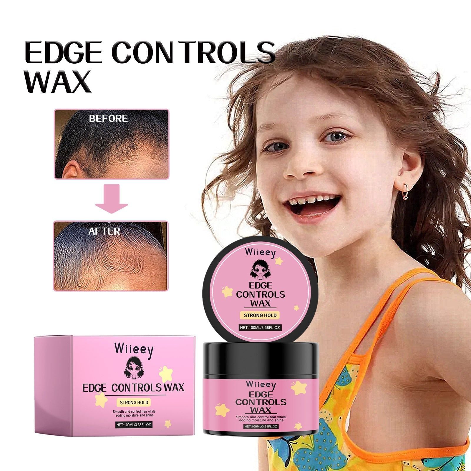 Best Hair Wax for Frizz Control, Long Lasting Hold, and Shine, Perfect for Curly Hair ,100ml