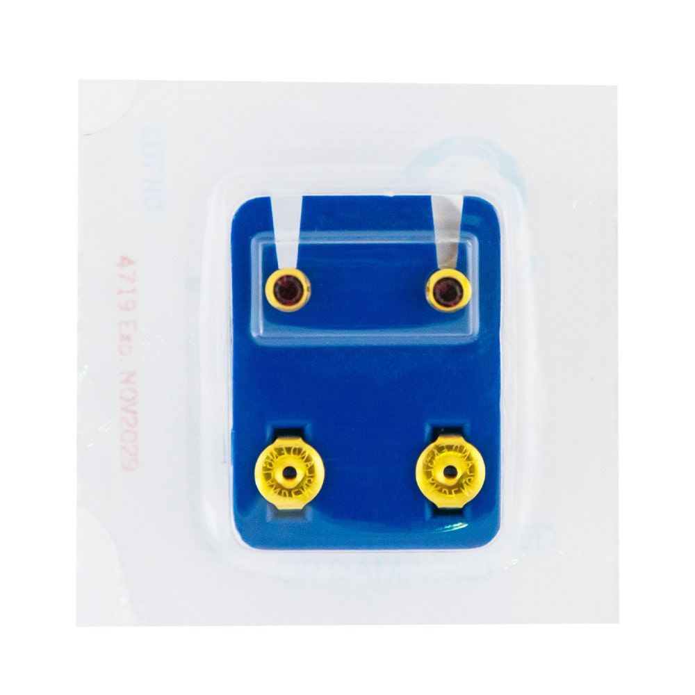 Caflon Singles Birthstone, Garnet Gold Plated Earring