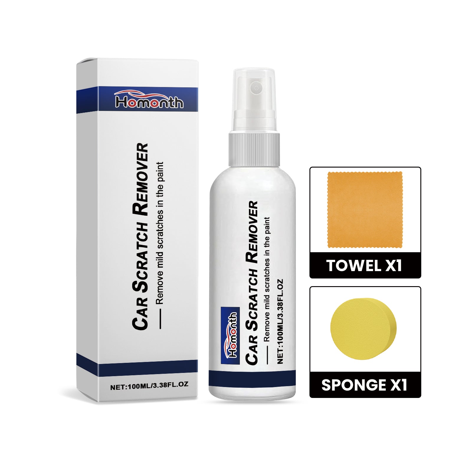 Car Scratch Repair Spray, Easy DIY Car Paint Touch Up, Safe and Effective Car Scratch Remover ,1set