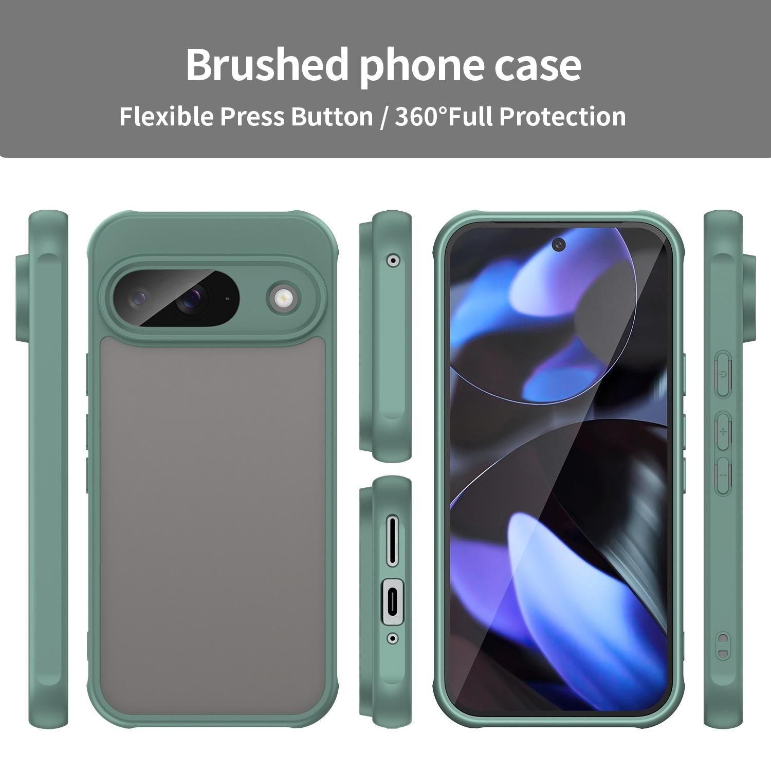 TPU Hybrid PC Frosted Phone Case For Google Pixel 9