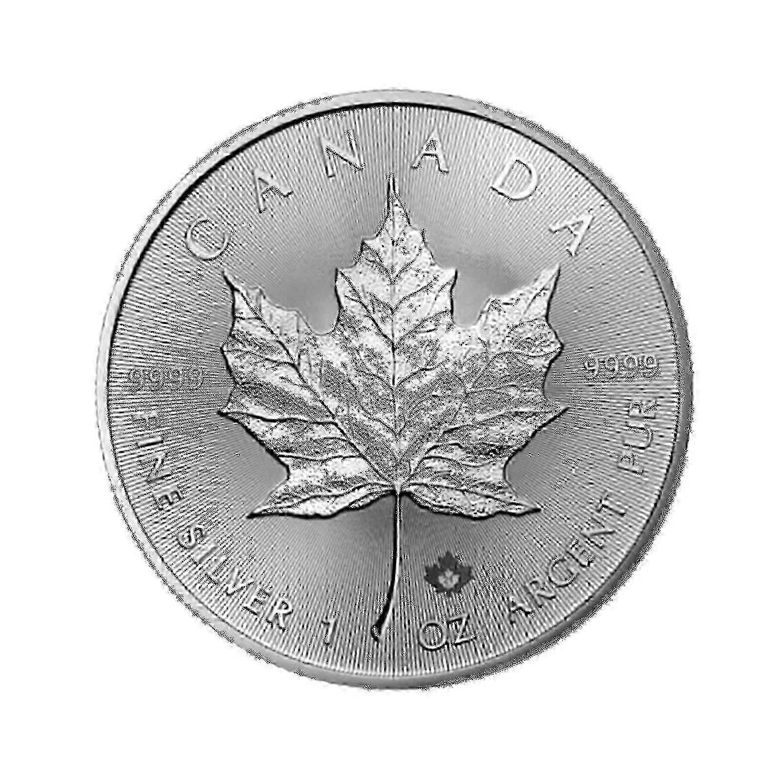 2024 Canada Maple Leaf Design 27 oz Silver-Plated Medal - Piedfort Edition, BU