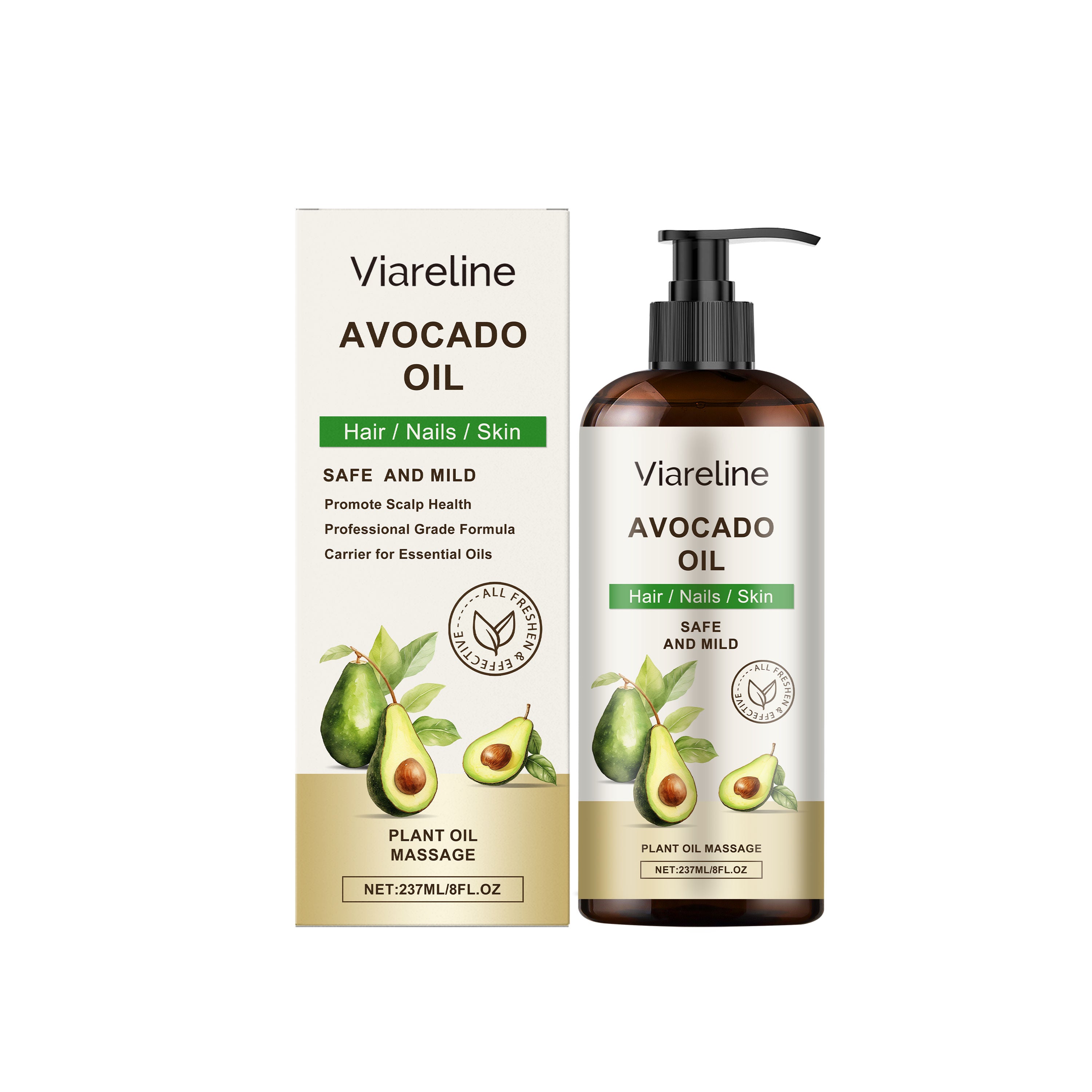 Avocado Body Care Essential Oil, Hydrating Moisturizer for Skin Hair Nails ,237ml