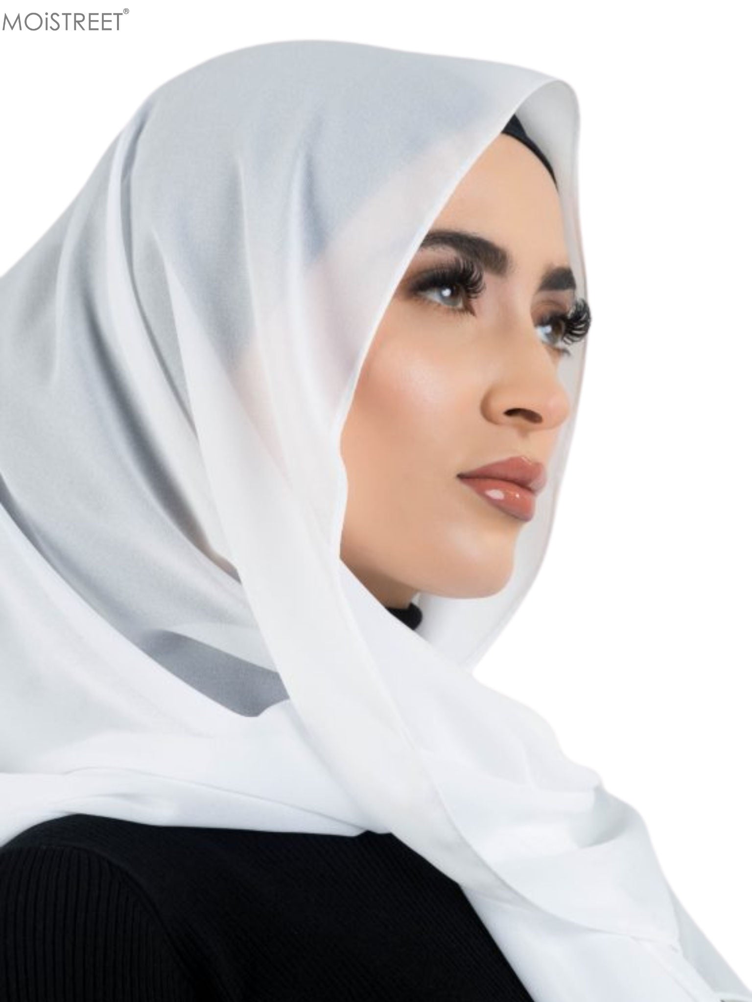 MOiSTREET Hijab Chiffon White