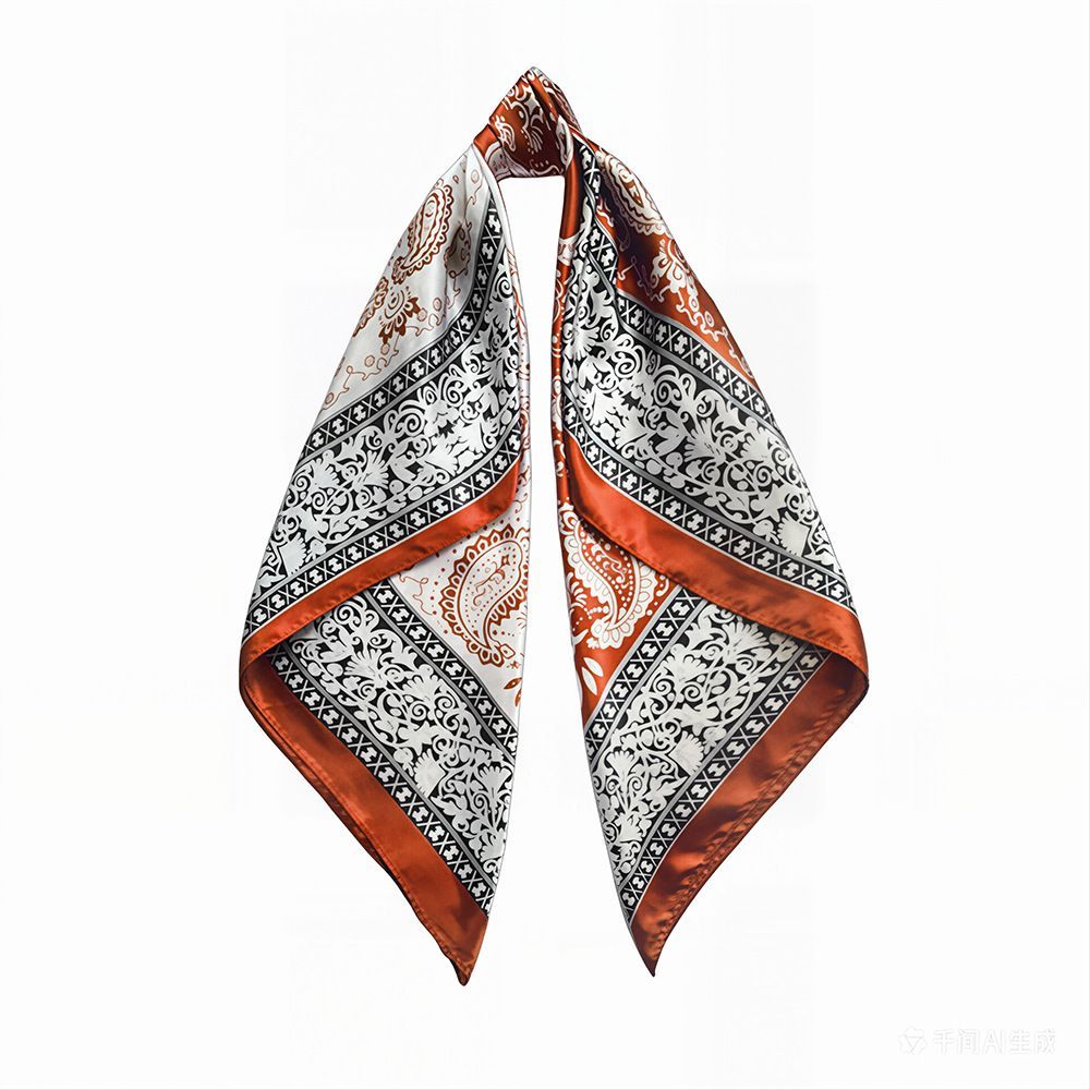 6Pcs Paisley Satin Silk Square Scarf Set for Women 90cm