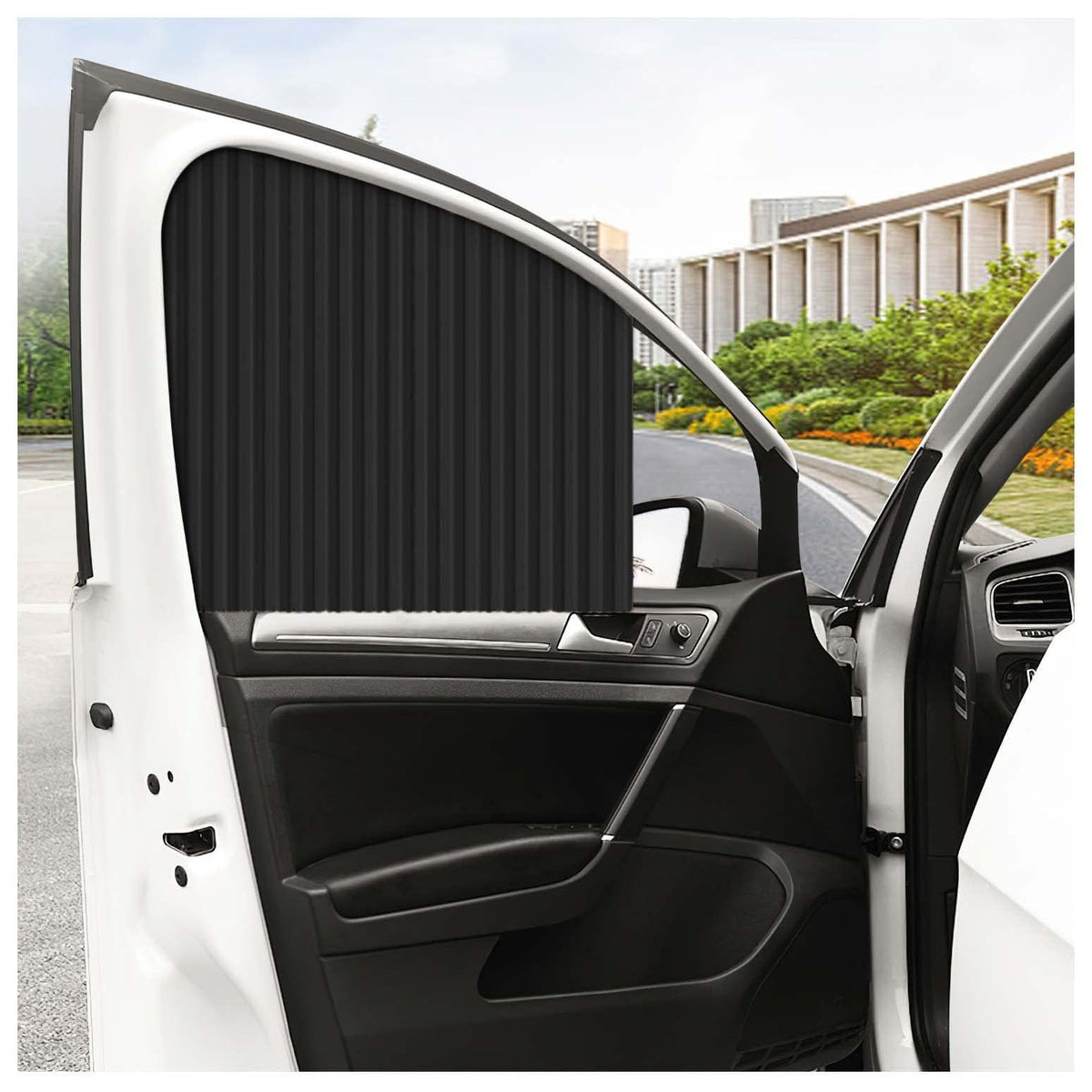 4pcs Car Side Window Sun Shades Blinds Universal Magnetic Privacy Curtains