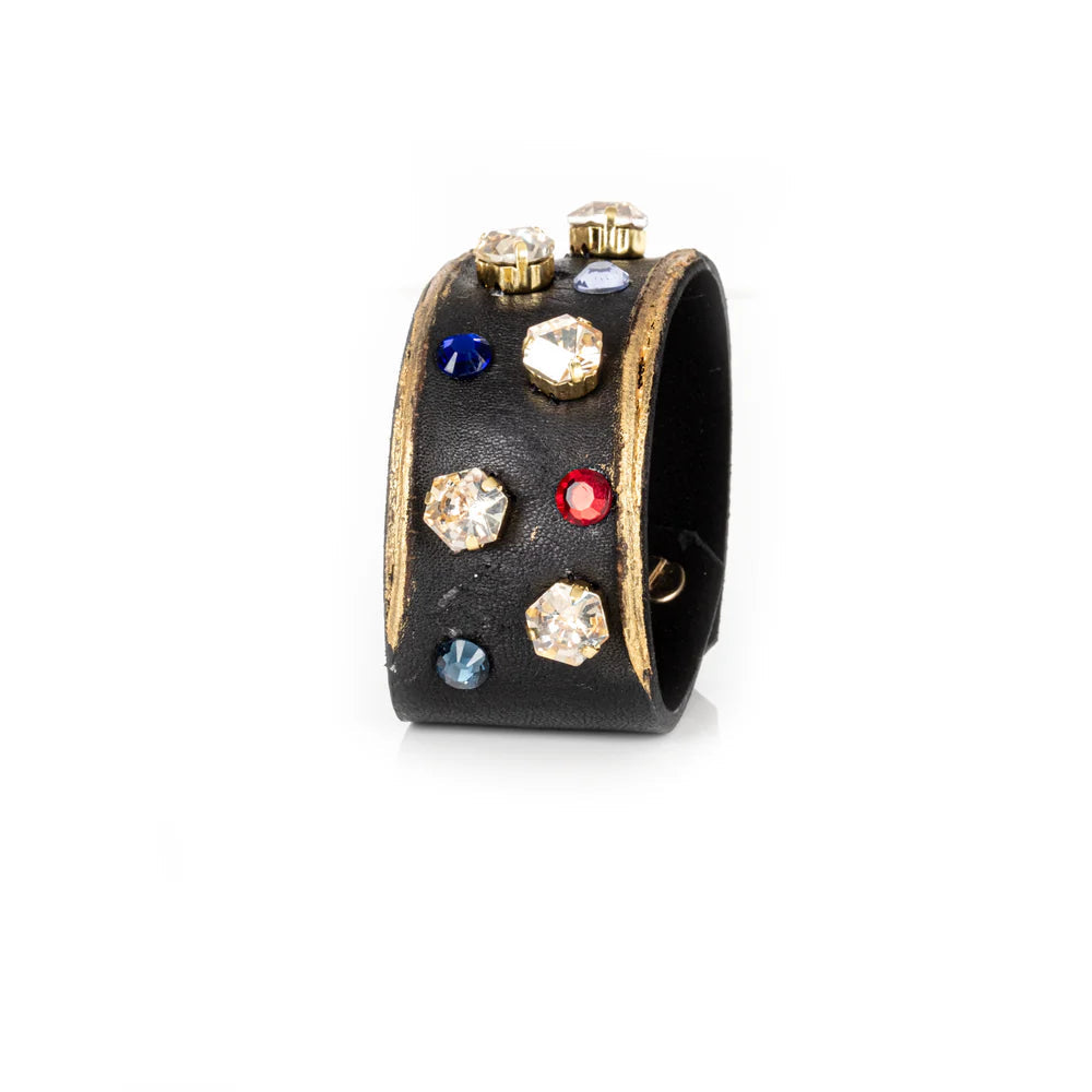 The Dark Noir Minimal Crystal Cuff