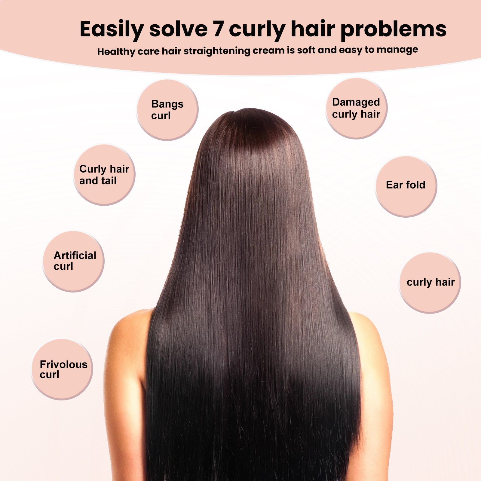 3 Seconds Straight Hair Cream, Smooth, Frizz-Free, Nourishing, Hair Repair ,150ml