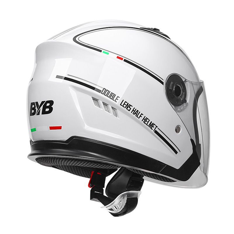Motorcycle Helmet Dual Lens Safety Helmet Open Face Cycling Helmet