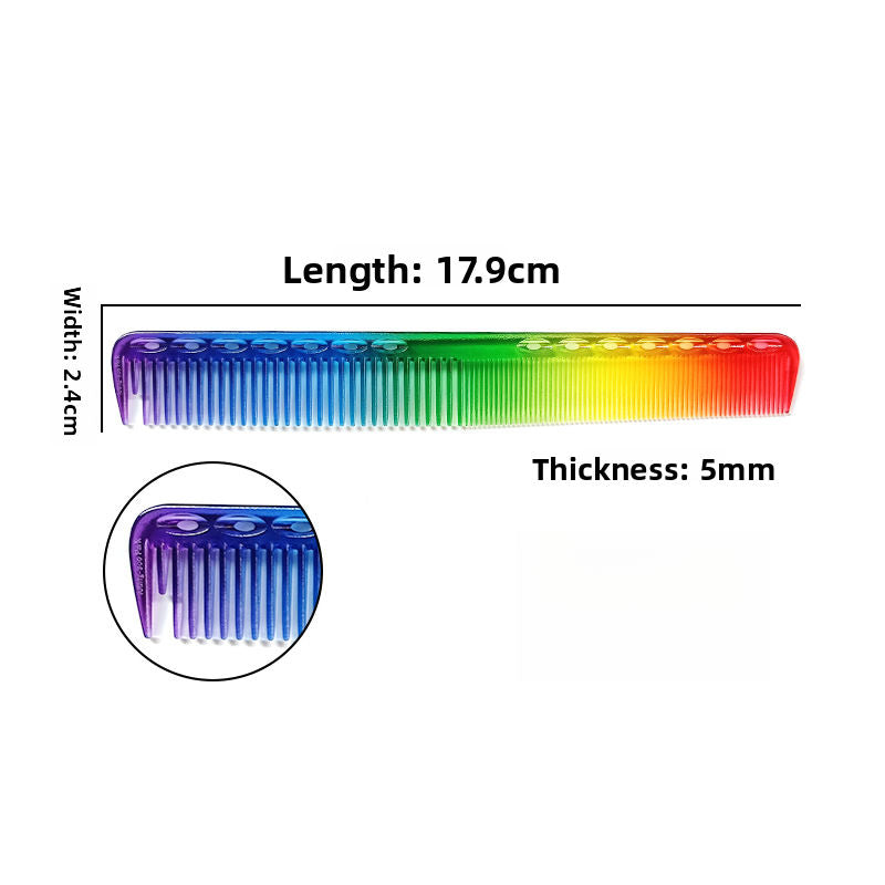 10Pcs Rainbow Resin Hair Cutting Comb Set