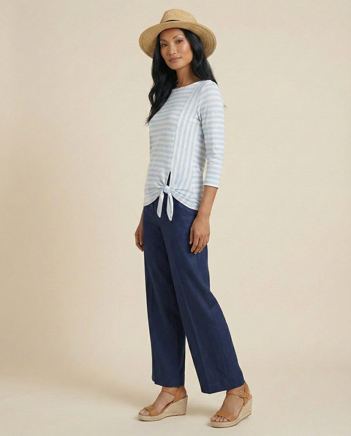 Jones New York Shirt Long Sleeve Stripped