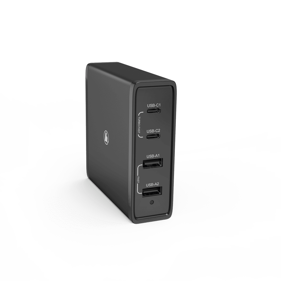 HAMA 73183376 65 Watt Charging Station, UK Cable, 4-Way (2x PD USB-C, 2x USB-A), black