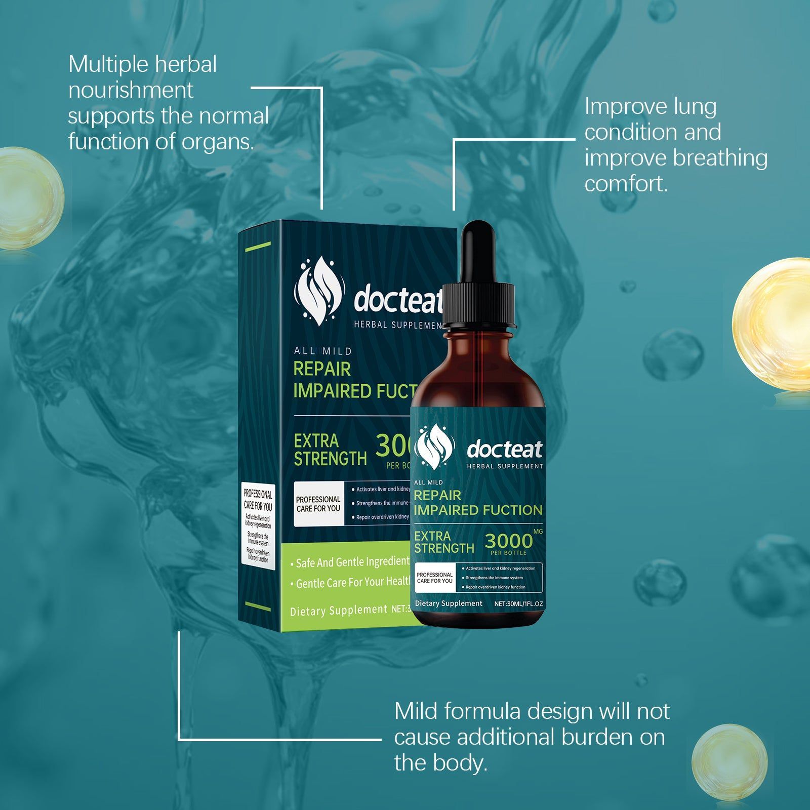 Gentle Herbal Body Care Drops, Support Immune & Respiratory Health Naturally ,30ml
