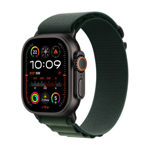 Ultra 2 GPS + Cellular 49 مم، سوار تيتانيوم من طراز Alpine Loop، مقاس متوسط