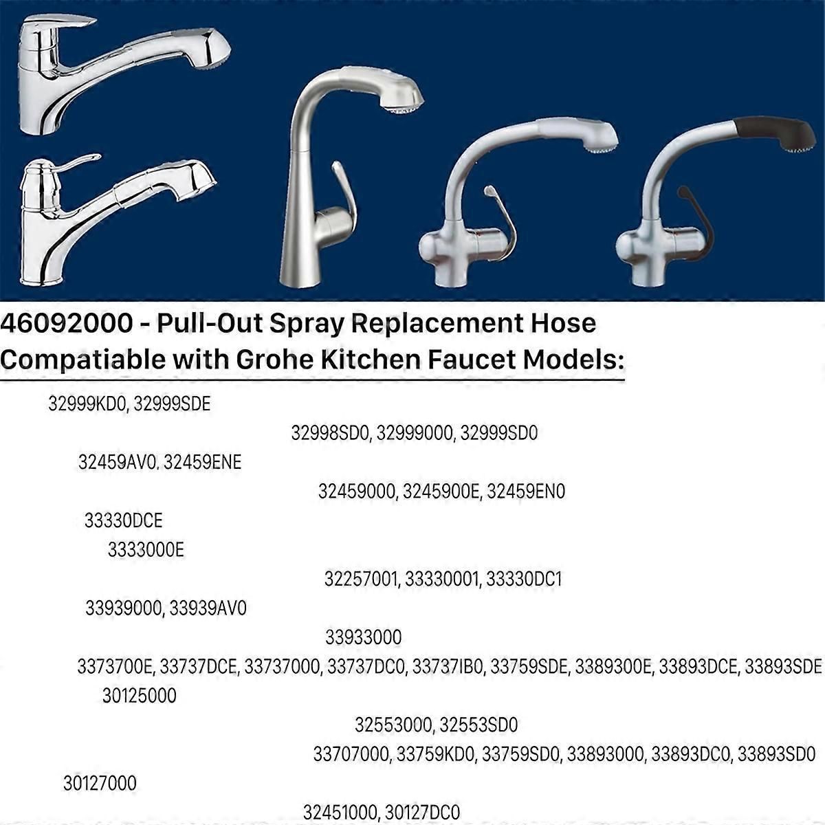 Grohe Kitchen Faucet Pull Out Replacement Hose 59 Inch