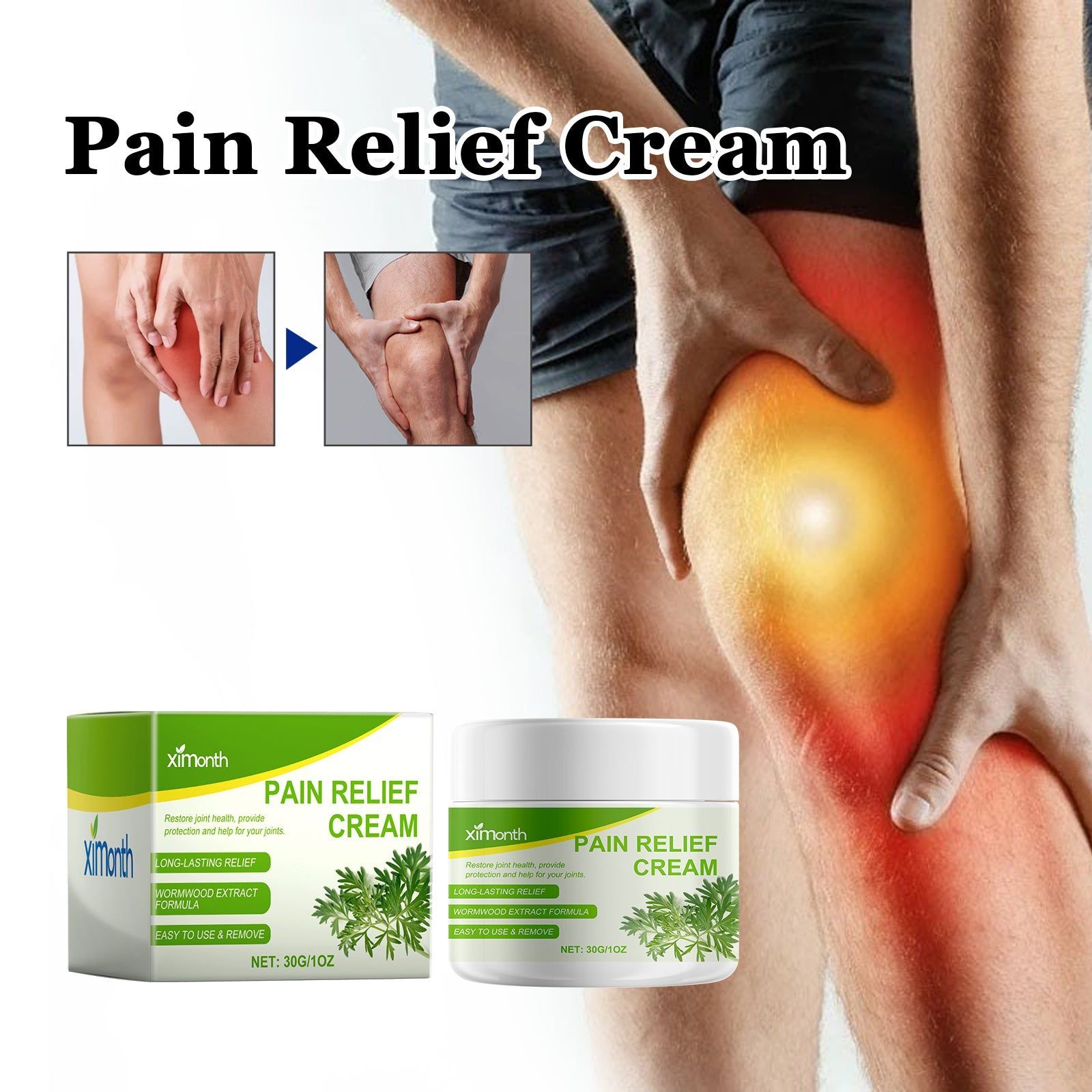 Joint Care Pain Relief Cream, Herbal, Natural, Fast-Acting, Muscle & Bone Relief ,30g