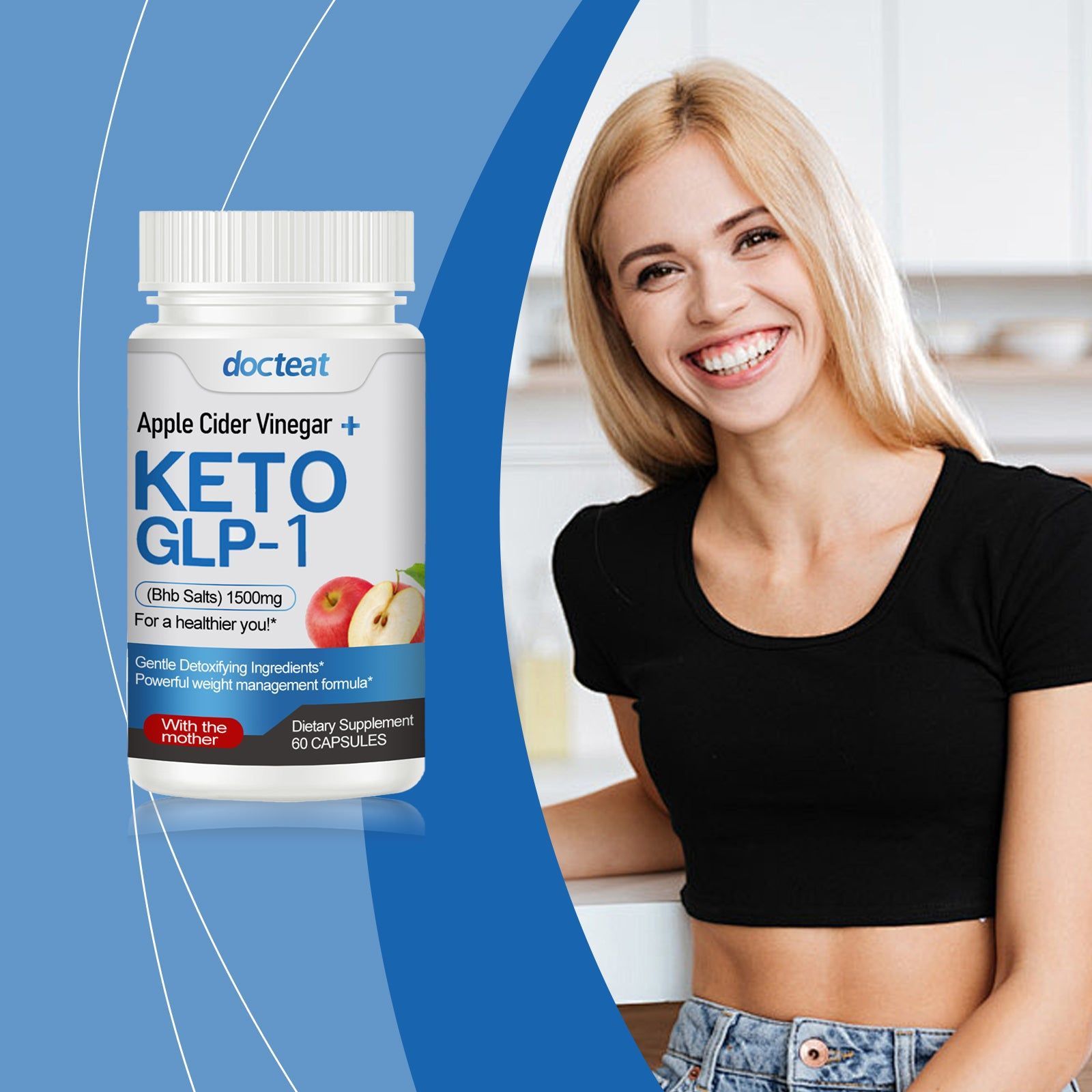 Boost Your Body Care with Natural GLP-1 Capsules, Supports Metabolism, Shaping ,60pcs