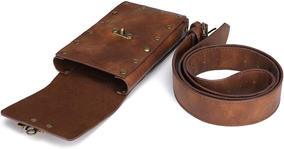 Belt Pouch Waist Bag Fanny Pack Medieval Vintage Leather Pouch Cellphone Holder Belt Purse