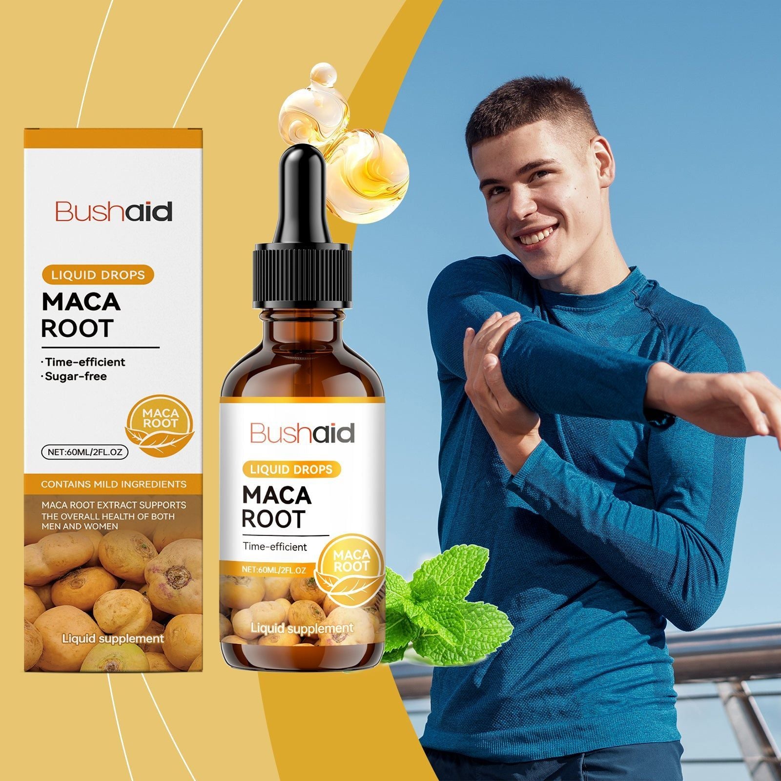 Boost Energy and Vitality with BushAid Maca Root Drops for Body Care ,60ml