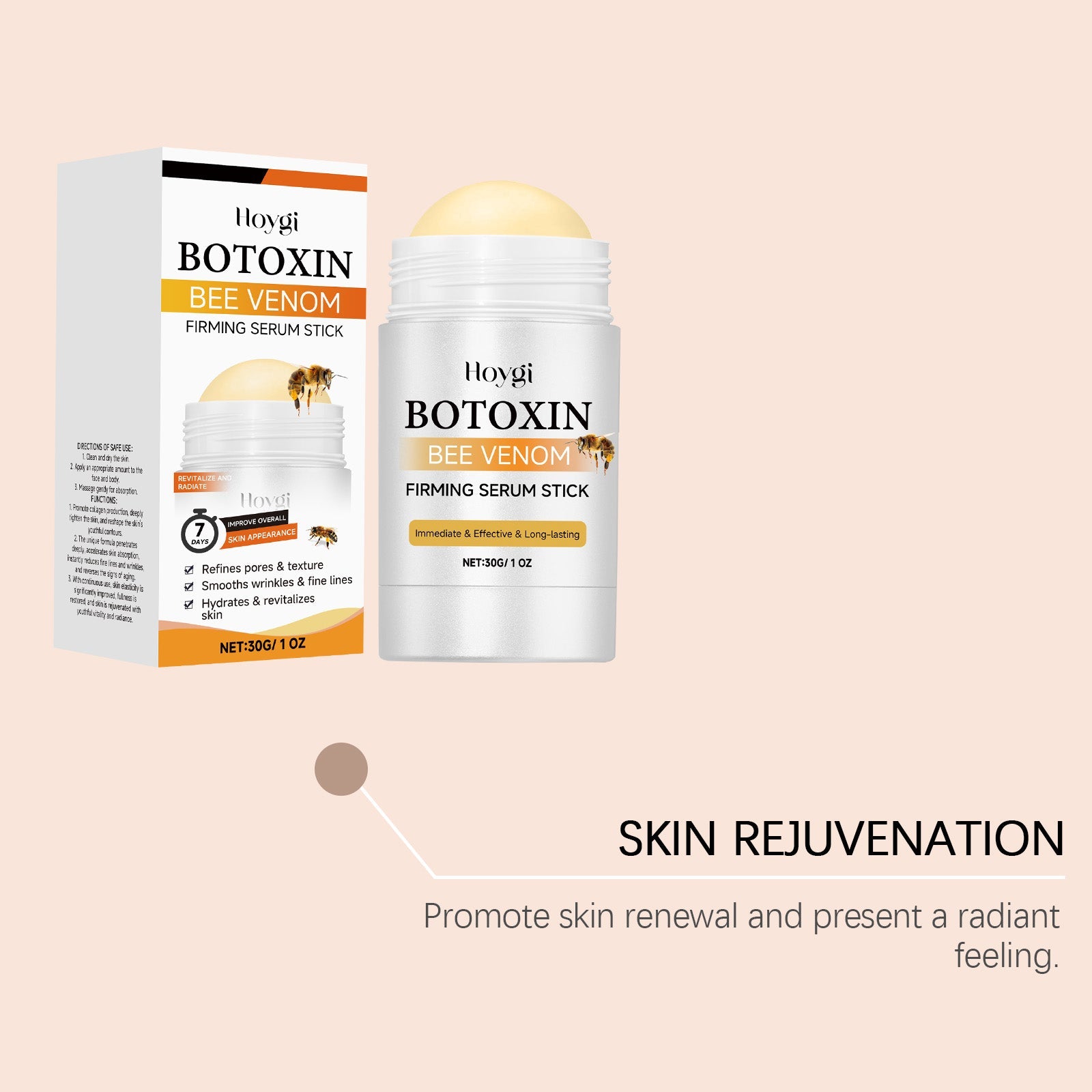 Bee Venom Firming Stick, Lift and Tighten, Moisturize, Rejuvenate, Skin Care ,30g