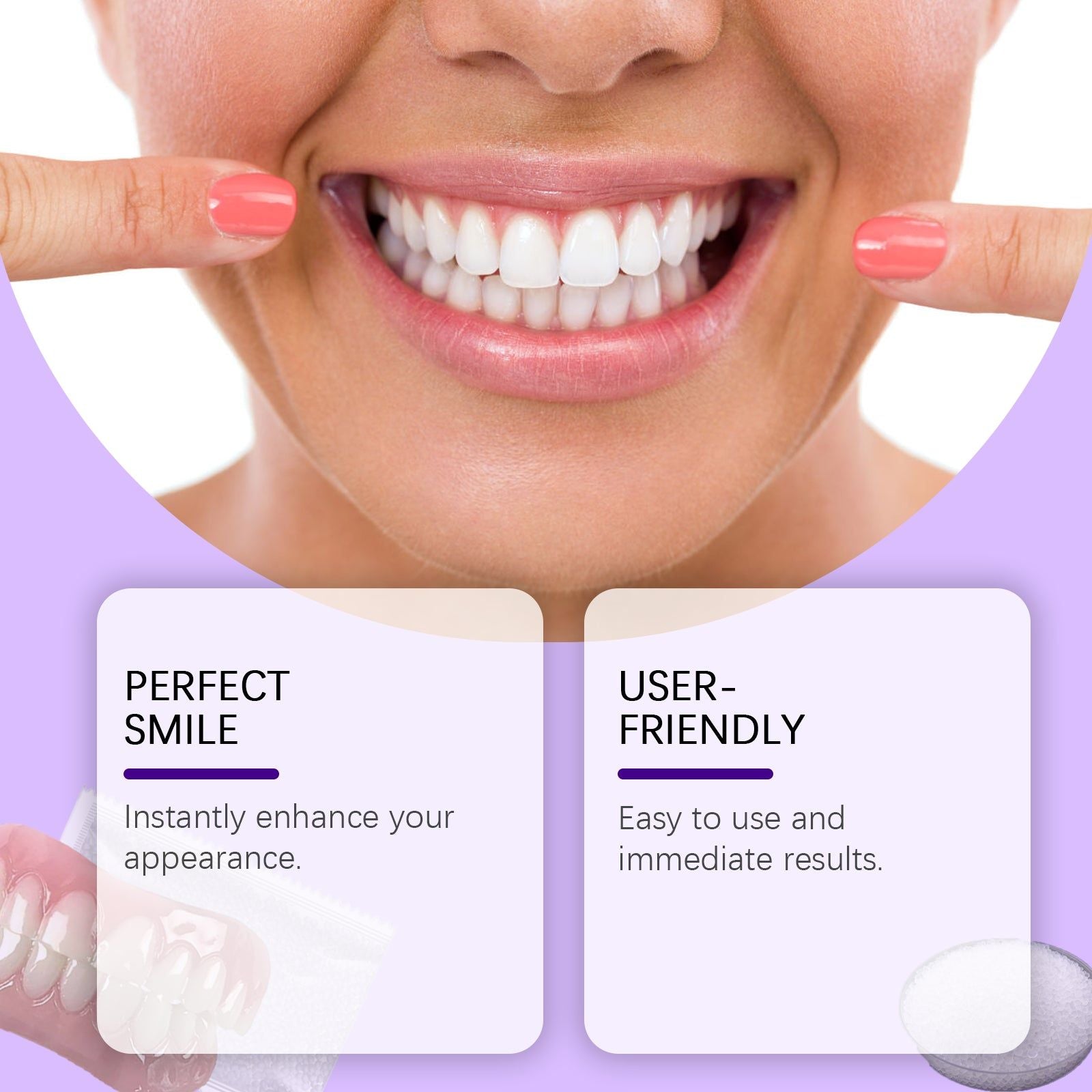 Enhance Your Smile with Denture Modification Braces, Comfortable, Natural Fit ,1set