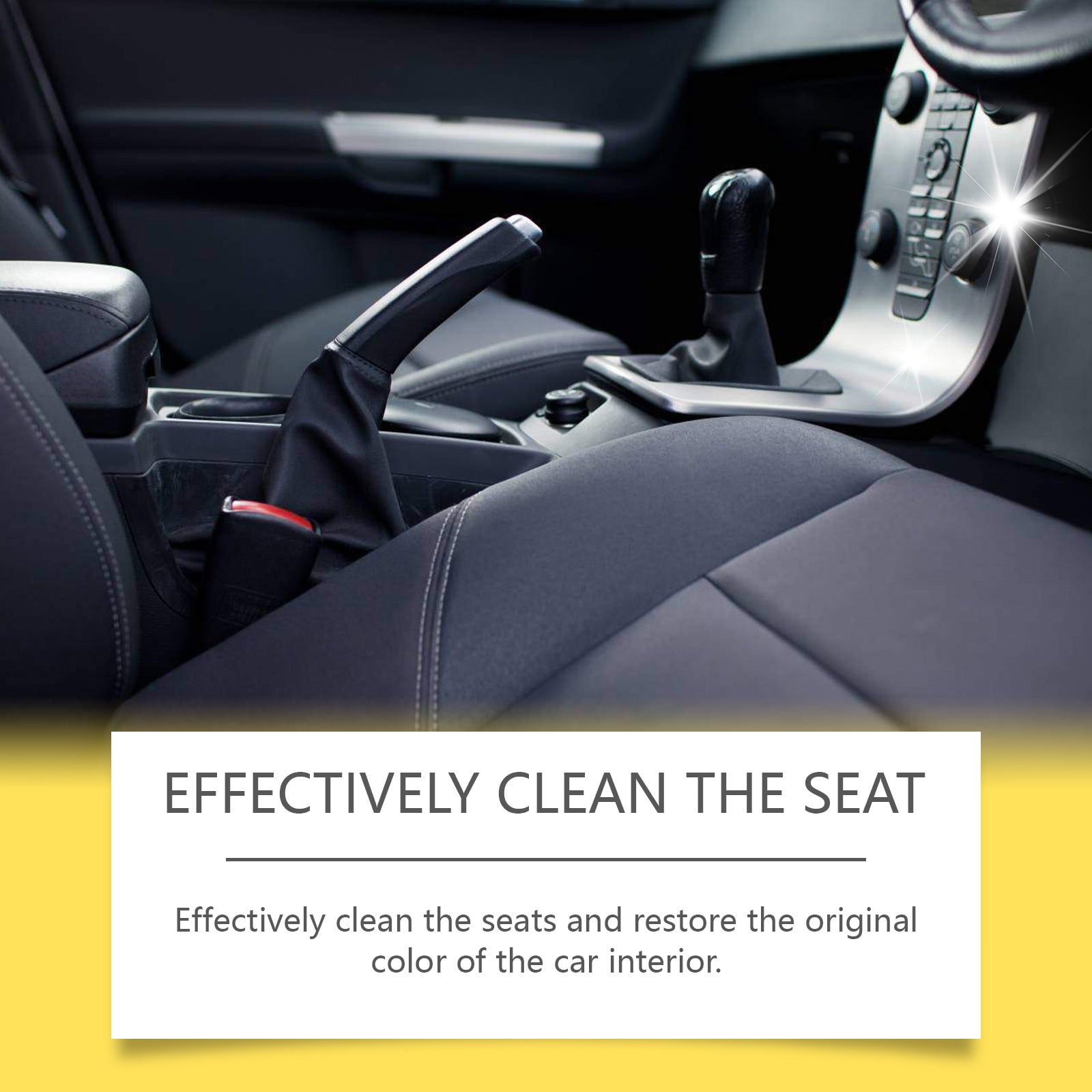 Car Seat Cleaning Foam, Multi-Purpose Interior Cleaner, Remove Dirt & Oil ,60ml