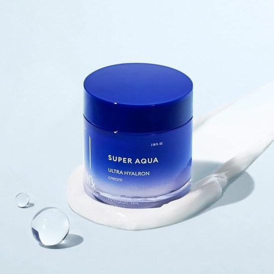 Missha Super Aqua Ultra Hyalron Cream - Gel-Cream with 10 Types of Hyaluronic Acid, 70ml