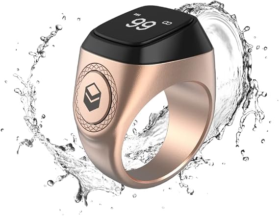 Smart Zikir Rose Gold Aluminum Islamic Ring