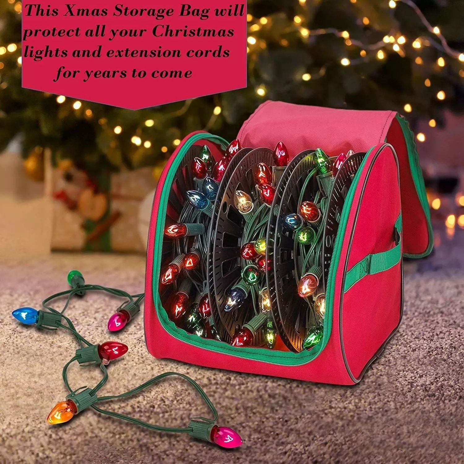Christmas Holiday Light Storage Bags Multi Purpose Light Storage Holder Bag for Festival