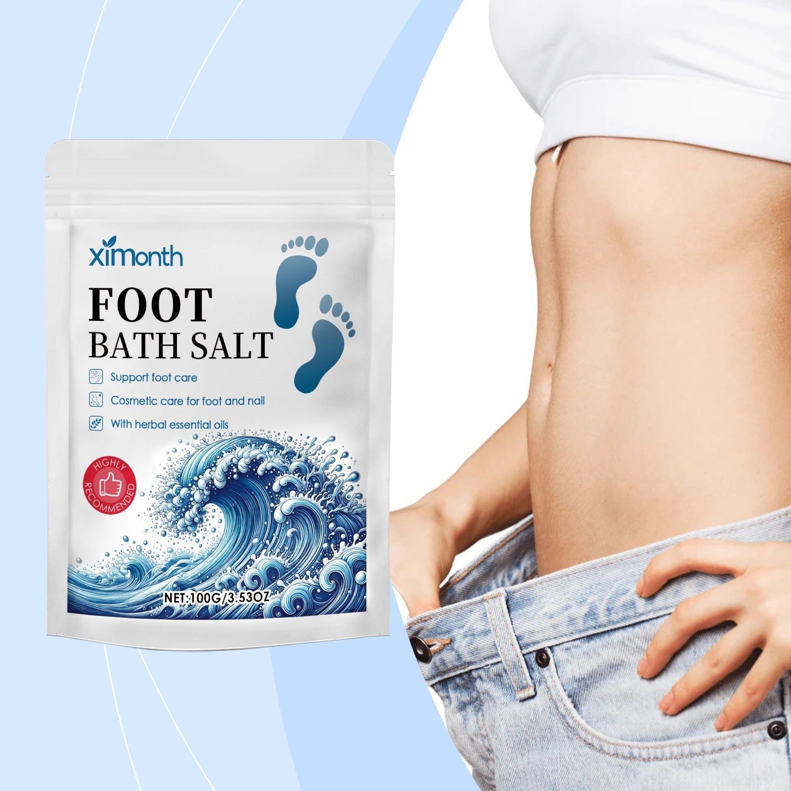Body Care Foot Bath Salts, Moisturize, Firm, Detox, Relax, Spa Treatment ,100g
