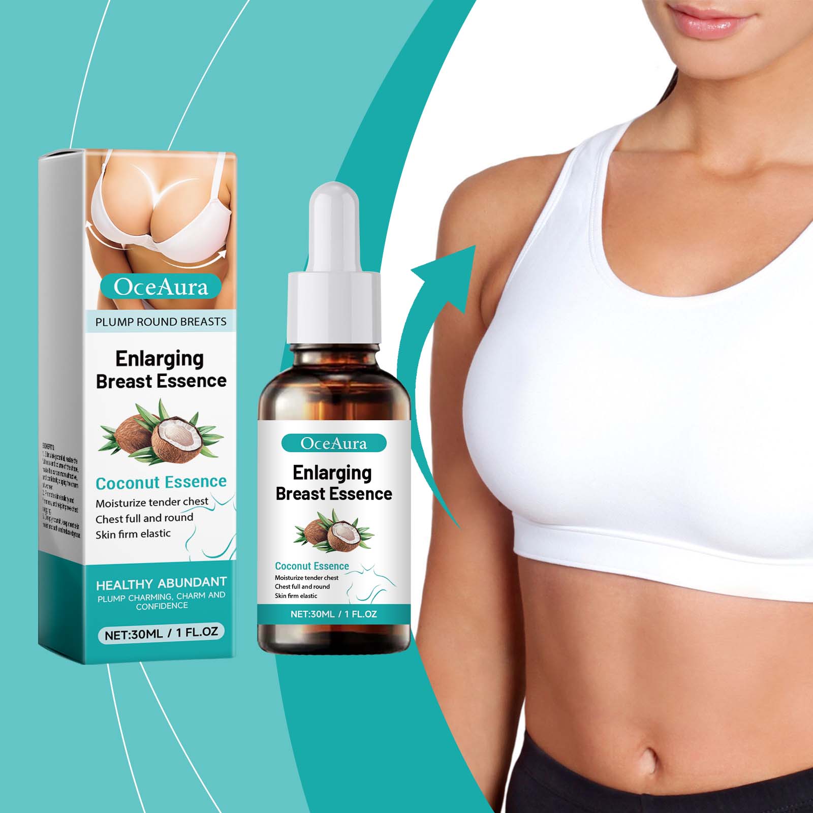 Chest Care Serum, Lifts, Tightens, Moisturizes, Boosts Elasticity, Firming ,30ml